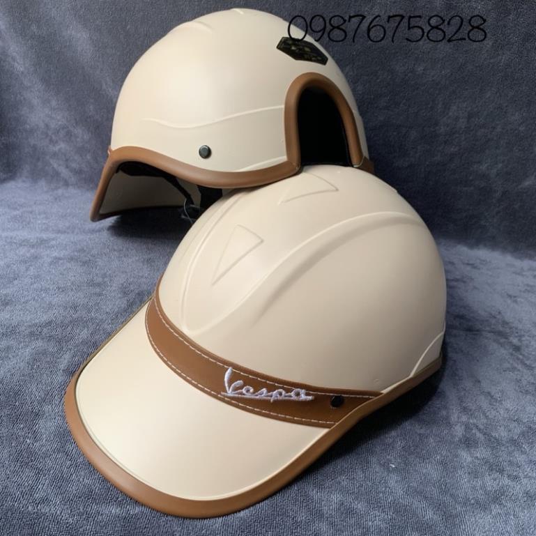 🔥 Xả Kho 🔥 nón bảo hiểm kết đai da Vespa Nam /Nữ  chuẩn đẹp
