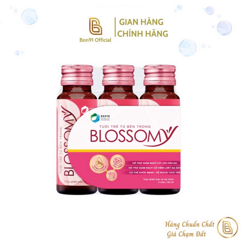 Nước uống Collagen Rohto Blossomy lốc 3 chai