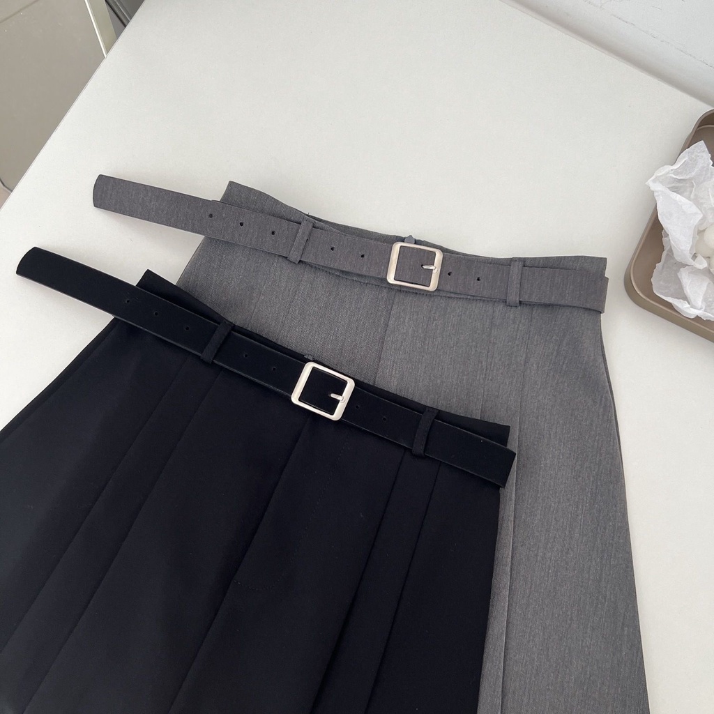 Jiashucheng Chân Váy Chữ a Xếp Ly Lưng Cao Thời Trang Xuân Hè Phong Cách Pháp Cho Nữ