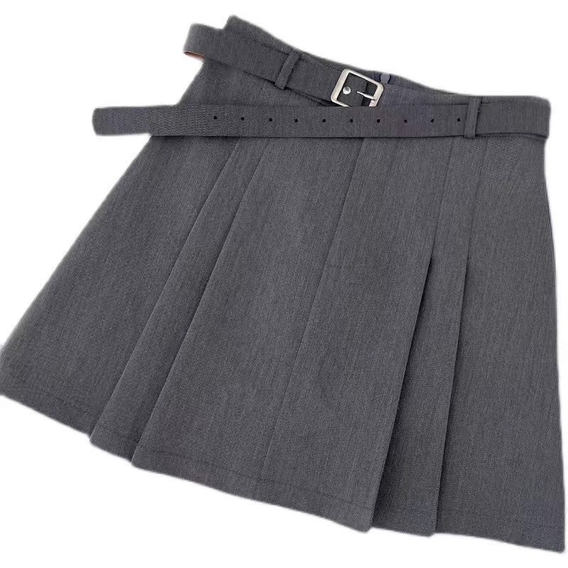 Jiashucheng Chân Váy Chữ a Xếp Ly Lưng Cao Thời Trang Xuân Hè Phong Cách Pháp Cho Nữ