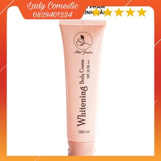 Kem Body Men Bia MINIGARDEN - Whitening Body Cream  SPF 25 PA ++ Dạng Tuýt 180ML Dưỡng Làn Da Sáng Hồng