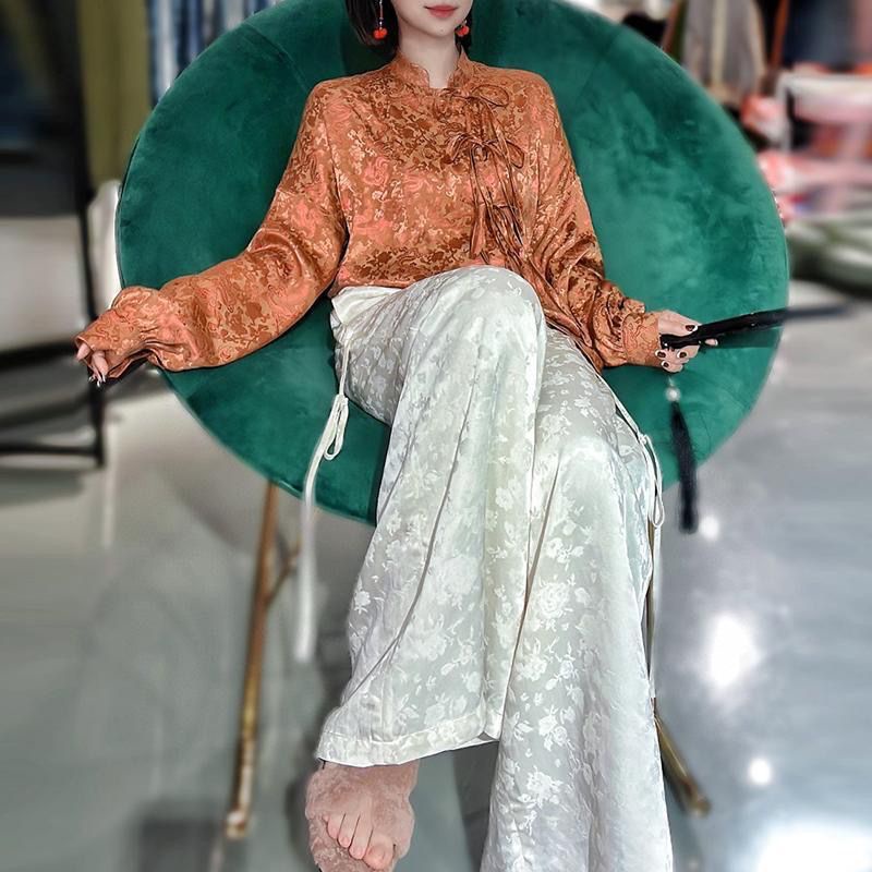 Quần Dài Ống Rộng Lưng Thun Co Giãn Màu Trắng Thời Trang Mùa Hè Dành Cho Nữ