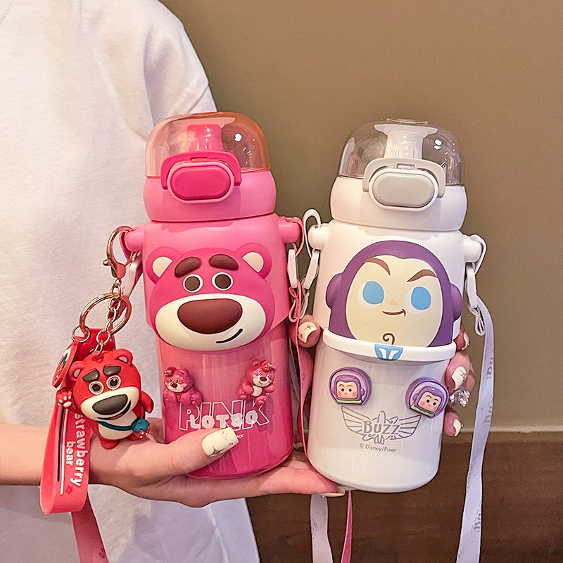 Bình Nước Giữ Nhiệt Cao Cấp Có Ống Hút In Họa Tiết Hoạt Hình disney 2023