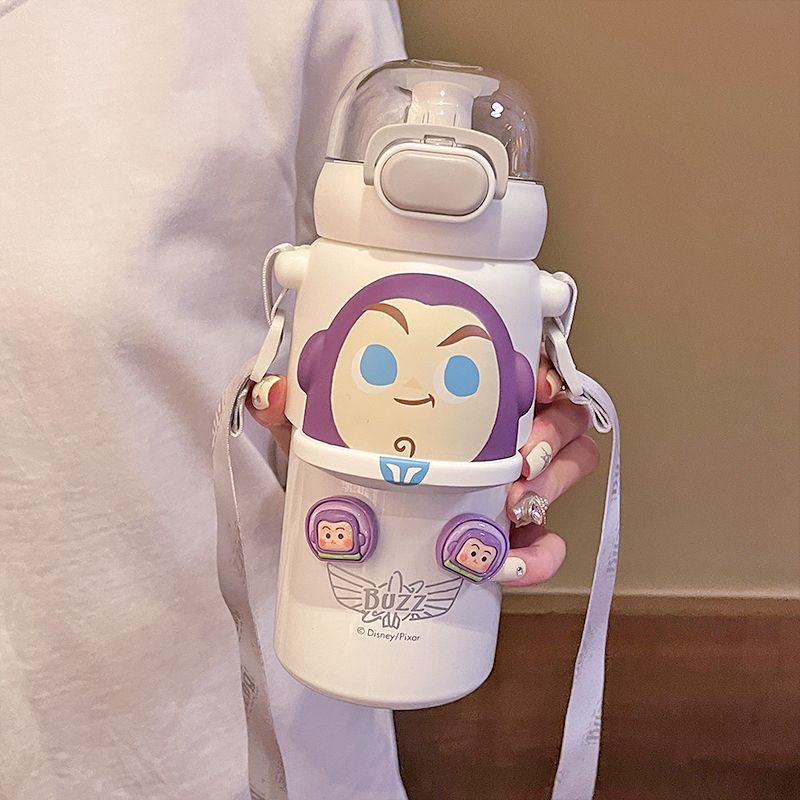 Bình Nước Giữ Nhiệt Cao Cấp Có Ống Hút In Họa Tiết Hoạt Hình disney 2023