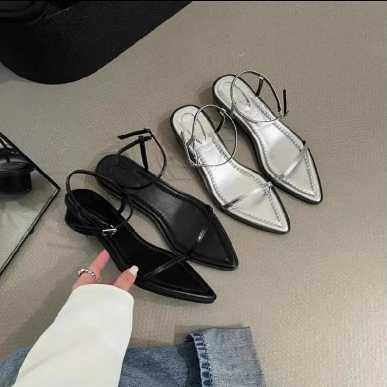 GIÀY SANDAL QUAI DÂY MẢNH GÓT TRÒN 3 PHÂN XINH