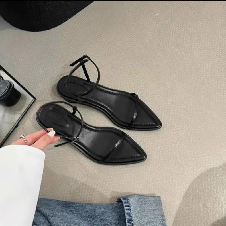 GIÀY SANDAL QUAI DÂY MẢNH GÓT TRÒN 3 PHÂN XINH