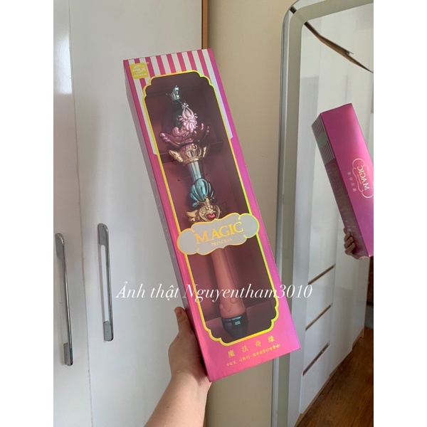 Gậy phép thuật đồ chơi công chúa đèn led combo xoay tròn có nhạc, đồ chơi trung thu