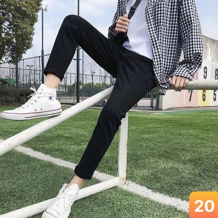 Quần Jeans Nam Xanh Bạc Rách Vá Da Nhăn Thỏ , Quần Bò Nam Phong Cách BOY Phố BN23