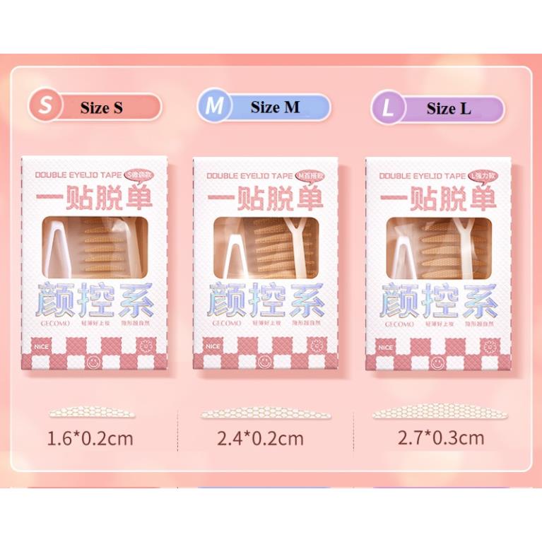 Kích mí lưới tàng hình trong suốt GECOMO sẵn keo tạo mắt hai mí chống thấm nước cao cấp