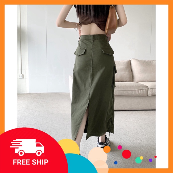 Chân Váy Kaki Túi Hộp Rút Dây Hai Bên Có BigSize 70Kg Mã 089 | BigBuy360 - bigbuy360.vn