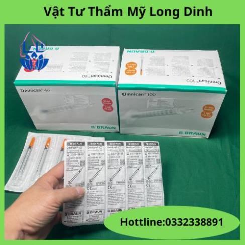Bơm  Tiêm Tiểu Đường Insulin - Bơm Tiêm Thẩm Mỹ Omnican BBraun 1ml U40, U100 -  Sản Xuất Đức