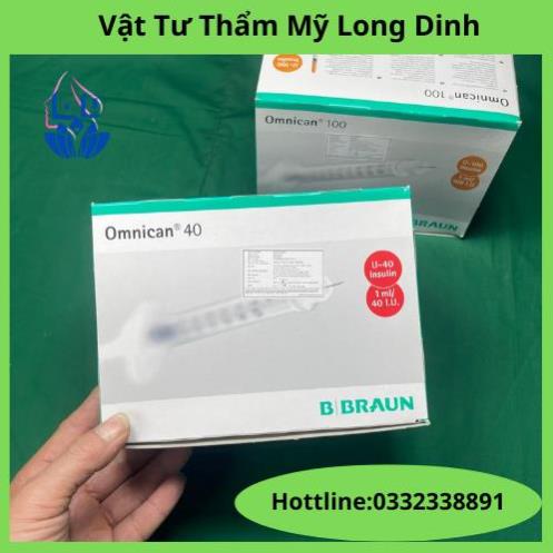 Bơm  Tiêm Tiểu Đường Insulin - Bơm Tiêm Thẩm Mỹ Omnican BBraun 1ml U40, U100 -  Sản Xuất Đức