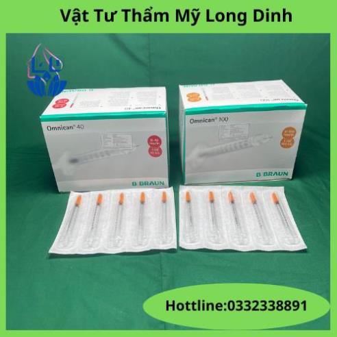 Bơm  Tiêm Tiểu Đường Insulin - Bơm Tiêm Thẩm Mỹ Omnican BBraun 1ml U40, U100 -  Sản Xuất Đức