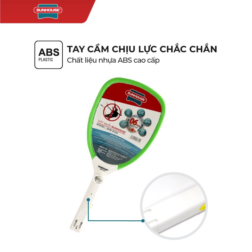 Vợt muỗi SUNHOUSE SHE-E350 màu xanh ...