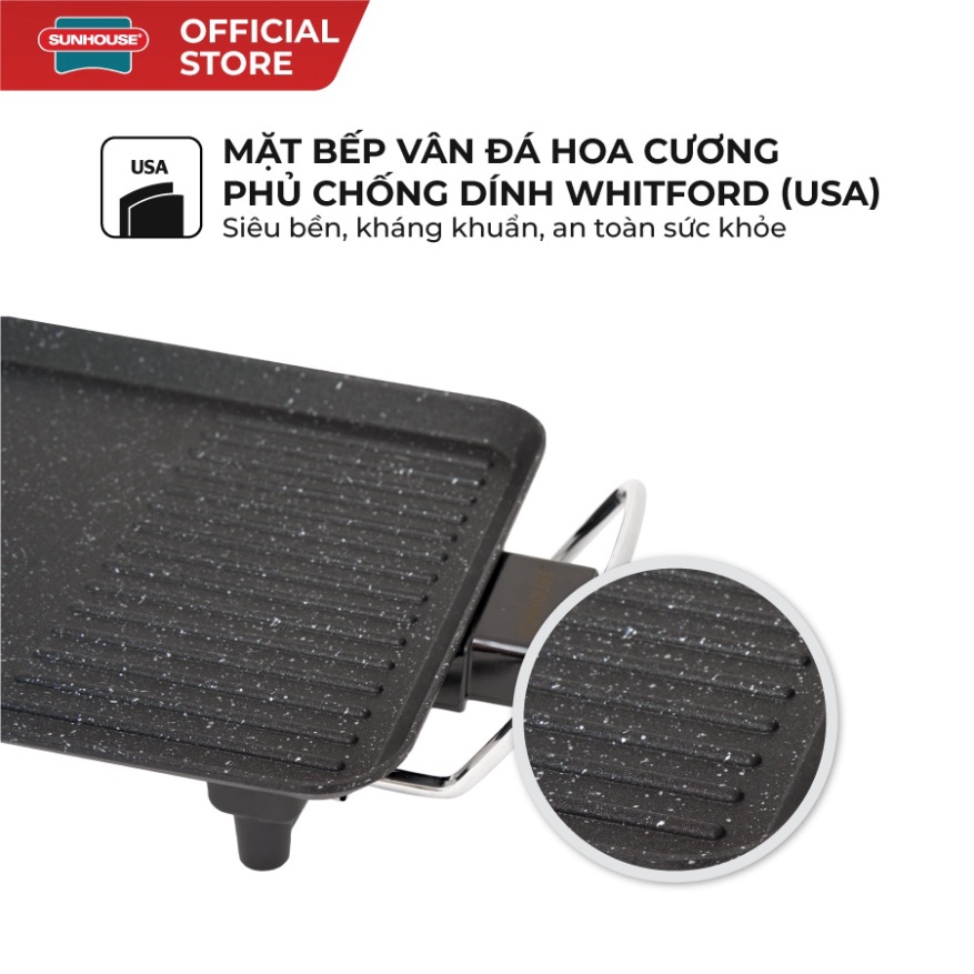 Bếp nướng điện không khói Sunhouse shd4607 công suất 1500w Hàng chính hãng