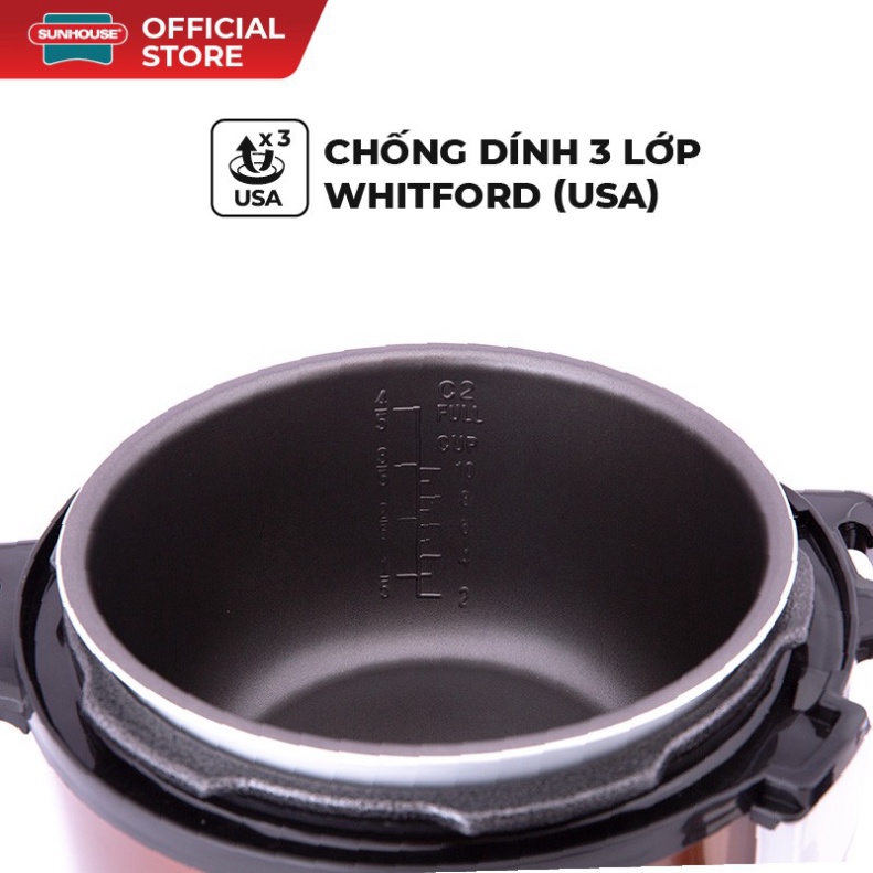 Nồi áp suất điện đa năng sunhouse SH1550 Bảo hành chính hãng 12 tháng