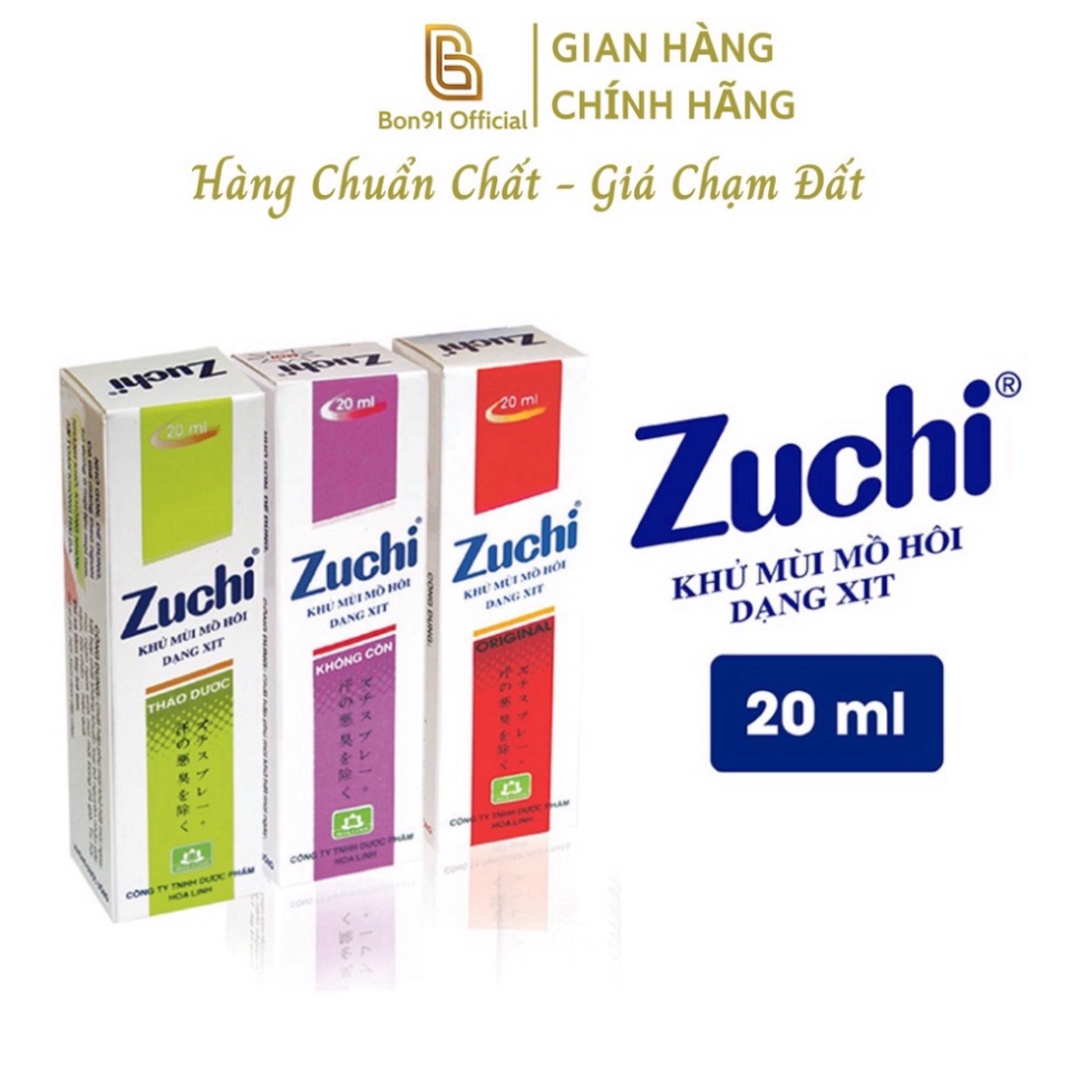 Xịt khử mùi mồ hôi Zuchi Hoa Linh 20ml