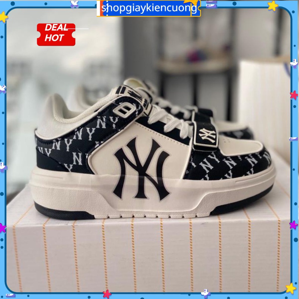 Giày Thể Thao 𝐌𝐋𝐁 Chunky Liner New York Đen Trắng NY đen hoạ tiết quai dán , giày LINER NY Đen hoạ tiết SC Trung