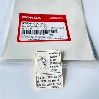 Tem hướng dẫn bình điện dream / future 1 zin honda - 87506gbgb20