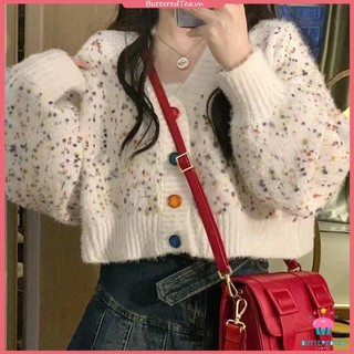 Cardigan áo len nữ áo khoác ngắn hàng đầu