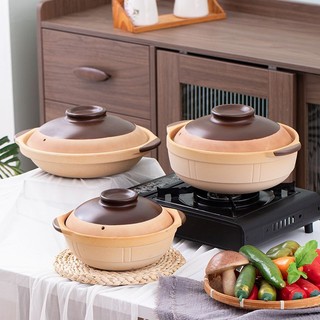 Nồi đất kiểu cũ soong cơm soong miệng nông soong đáy phẳng không tráng men soong không tráng men gia dụng