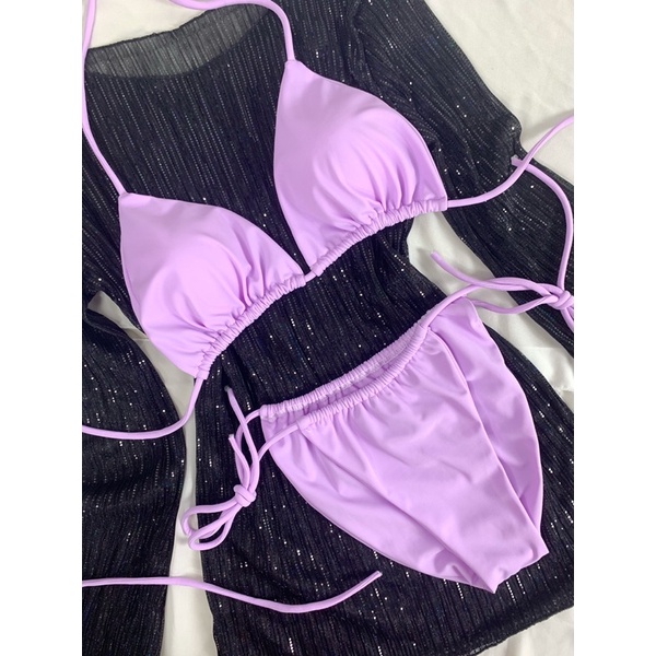 Bikini hai mảnh đồ bơi tam giác hàng 2 lớp nhiều màu