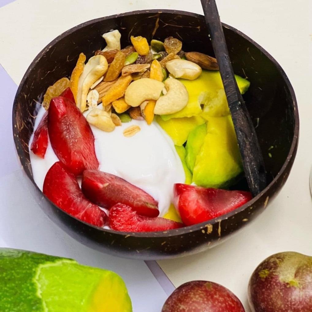 Bộ bát chén gáo dừa và thìa muỗng gỗ tự nhiên Annut