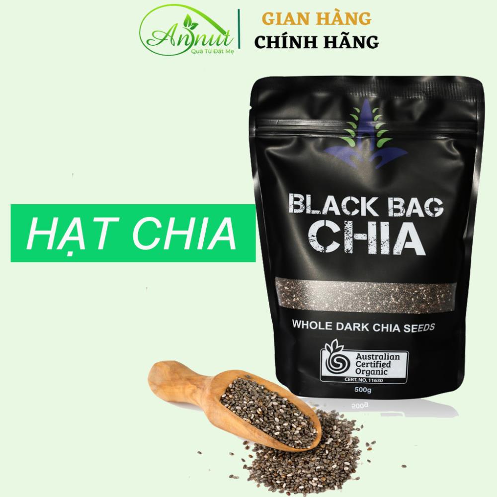 Hạt chia đen Úc Black Bag CHIA - Chia Úc Absolute Organic hữu Cơ