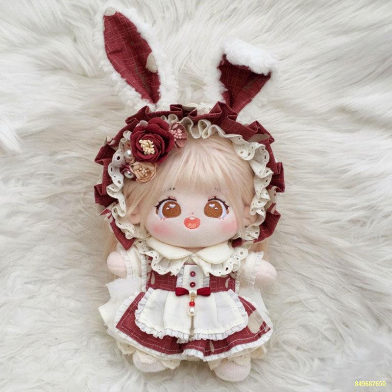🌈Búp bê bông đồ chơi sang trọng hình người búp bê tại chỗ 20 cm quần áo búp bê có thể thay đổi thành quần áo búp bê làm