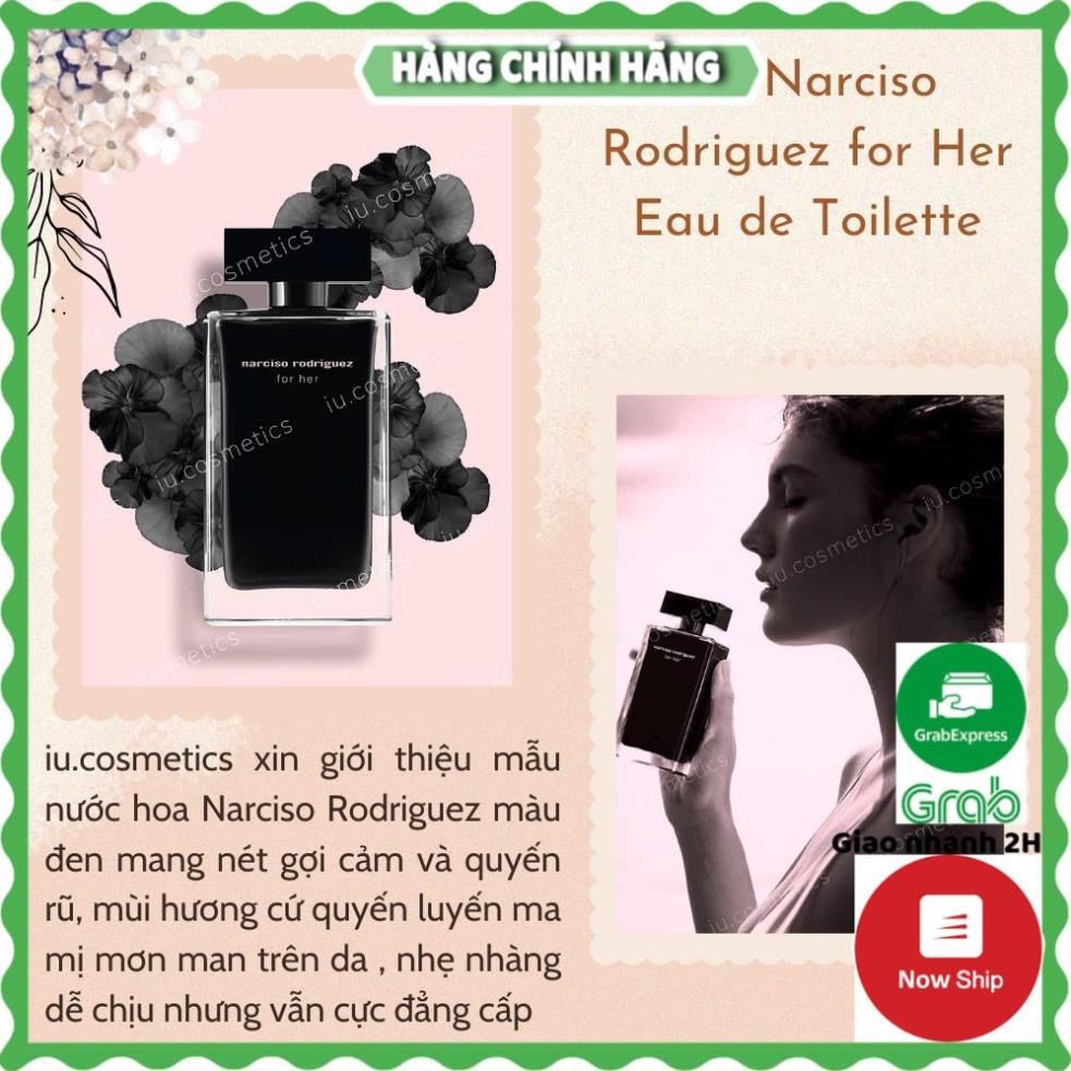 Nước hoa nữ Narciso For Her Eau de Toilette EDT màu đen 100ml - dầu thơm nữ tính gợi cảm và quyến rũ - HANA