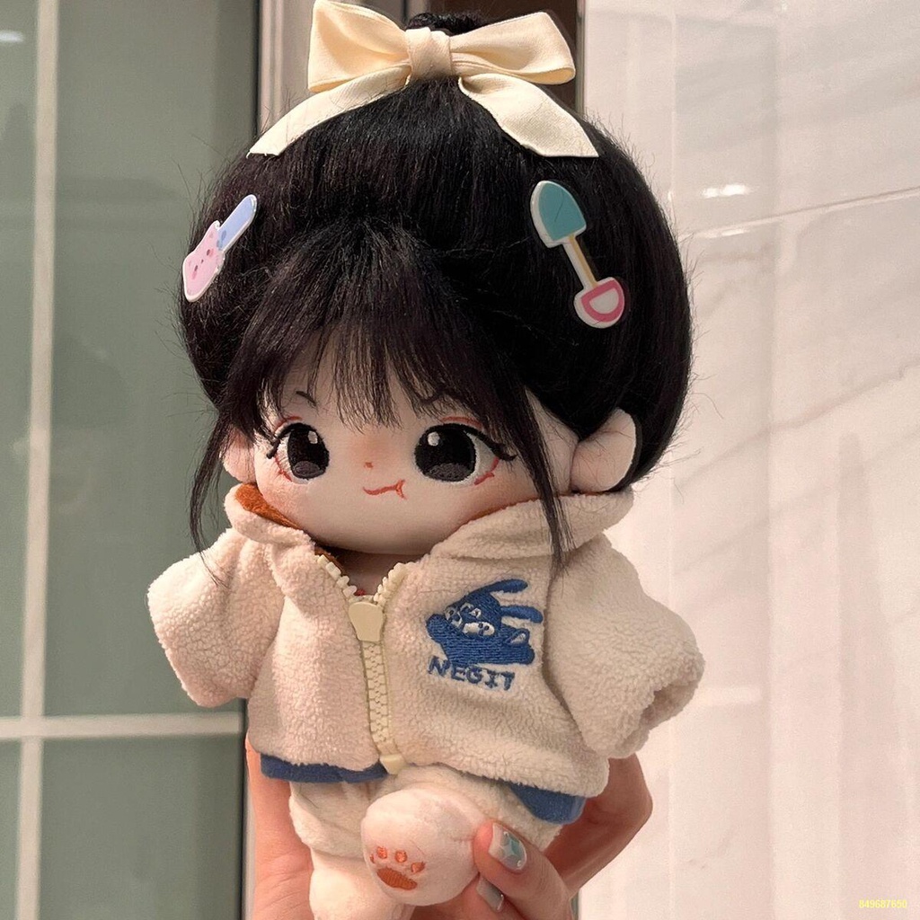 🌈Búp bê bông đồ chơi sang trọng hình người búp bê tại chỗ 20 cm quần áo búp bê có thể thay đổi thành quần áo búp bê làm