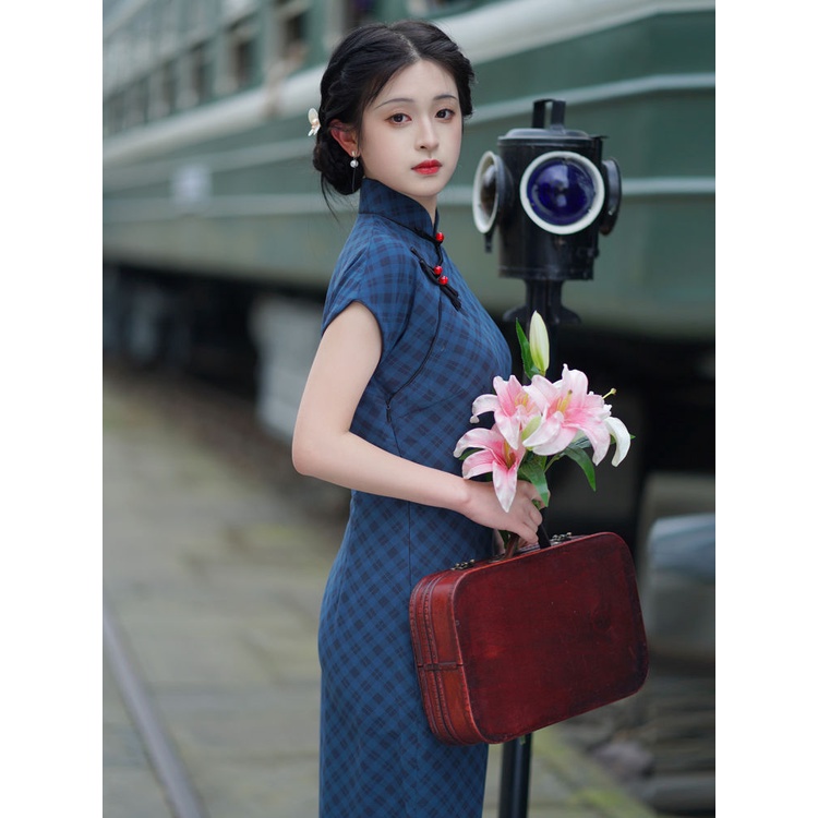 Huakai Đầm Sườn Xám Truyền Thống Dáng Dài 1930 dai
