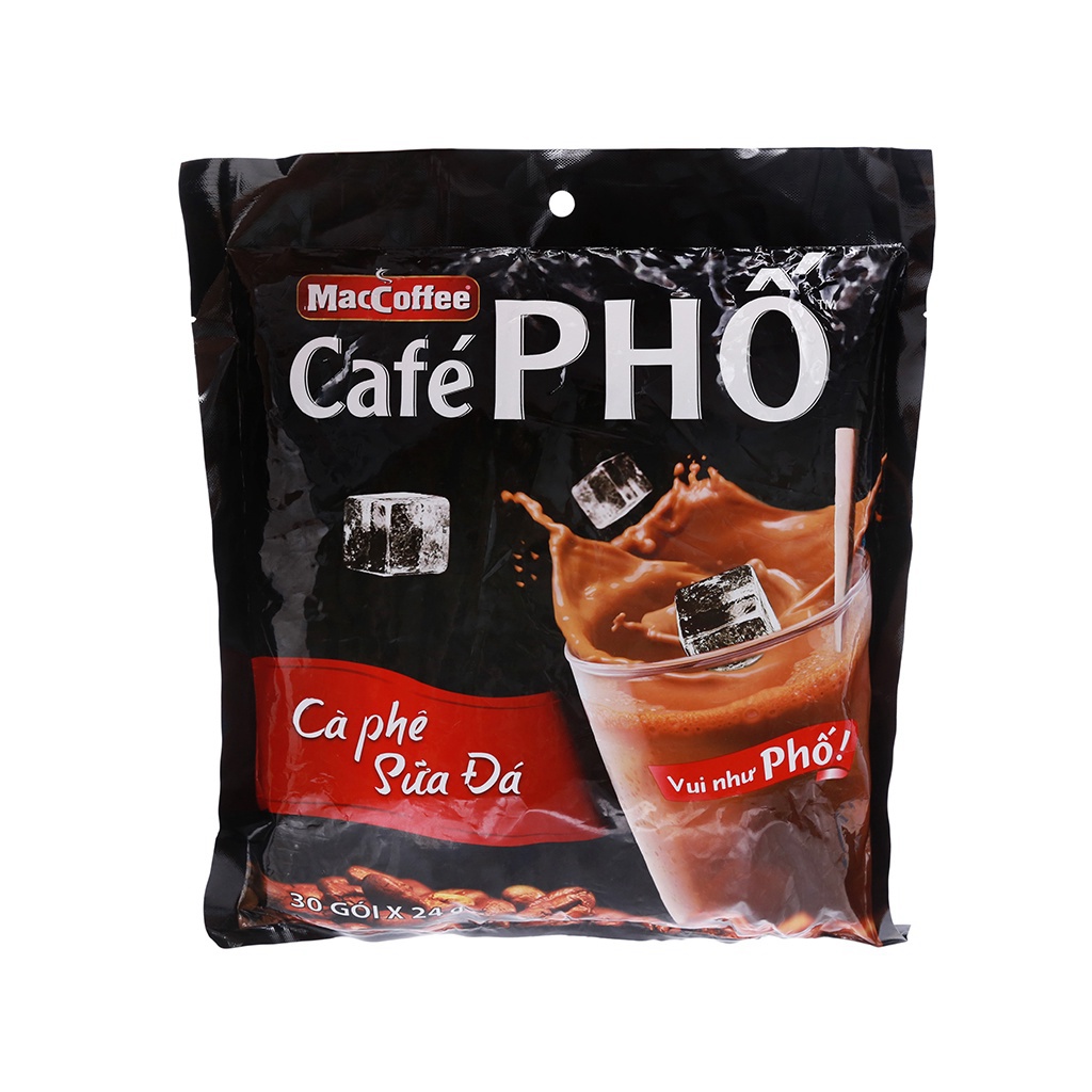 Đặc sản TN Cà Phê Sữa Đá Café Phố Maccoffee (Bịch 30 Gói x 24g)