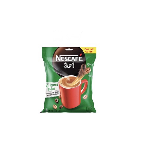Nguyên chất Combo 3 túi 46 gói cà phê rang xay hoà tan vị nguyên bản Nescafe