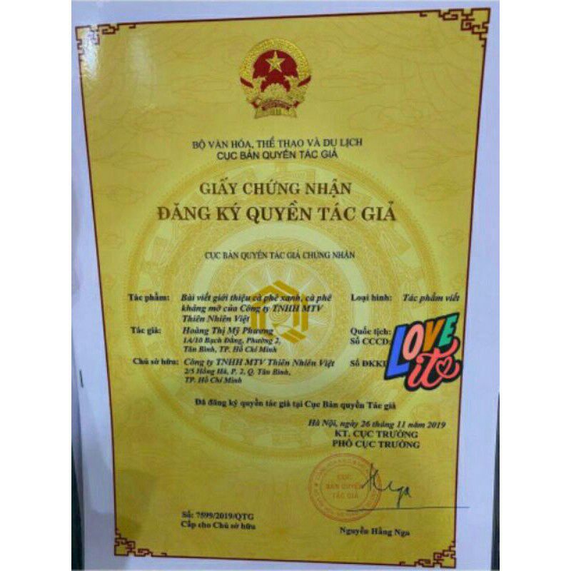 Đặc sản TN Cà phê xanh hộp 30 gói