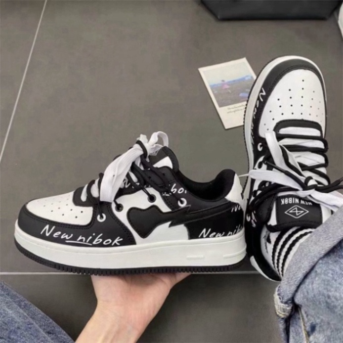 FullBoc Giày sneaker AF1 Họa Tiết Đen Trắng Hot trend nam nữ, Giày AF1 full màu dùng đi học,tập gym,chạy bộ thể thao0