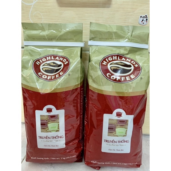 Nguyên chất Cà phê Highland Truyền thống 1KG/ Cà phê nguyên hạt Full City Roast 1KG