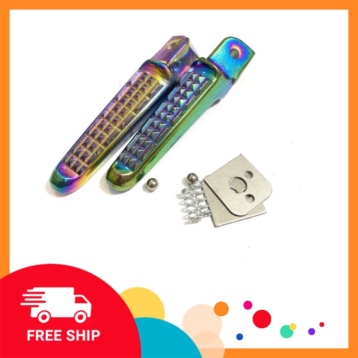 Gác Chân Nhôm Titan và Inox Gắn Xe máy