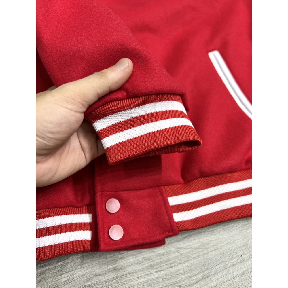 Áo khoác bomber Varsity SLP Teddy  Sơn Tùng MTP Vải Dạ Hot trend .