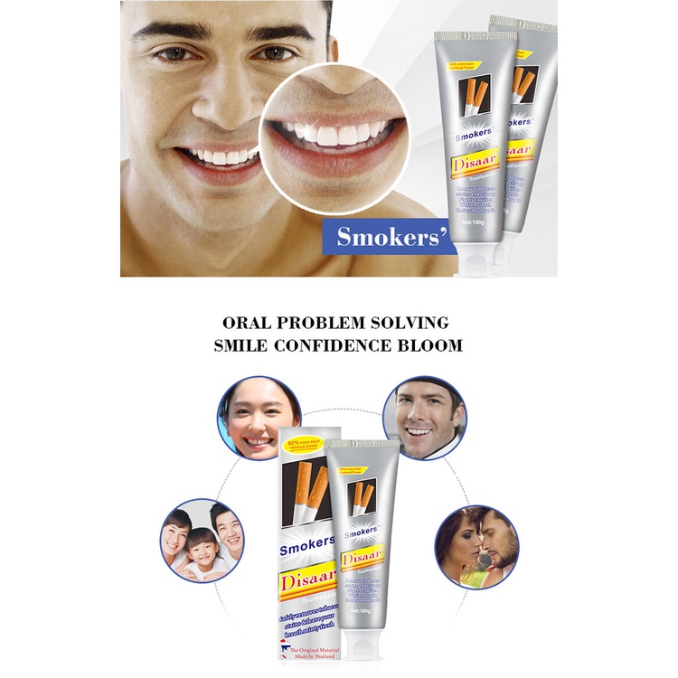 Kem đánh răng làm trắng răng Smokers Disaar 100gr dành cho người hút thuốc