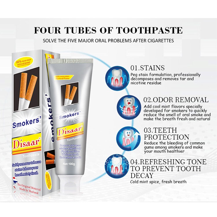Kem đánh răng làm trắng răng Smokers Disaar 100gr dành cho người hút thuốc