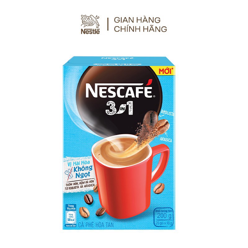 Nguyên chất  Cà phê hòa tan Nescafé 3in1 mới - vị hài hòa không ngọt