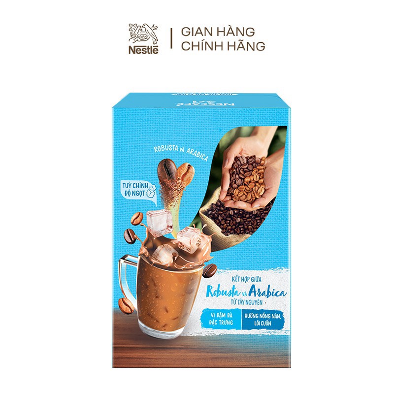 Nguyên chất  Cà phê hòa tan Nescafé 3in1 mới - vị hài hòa không ngọt