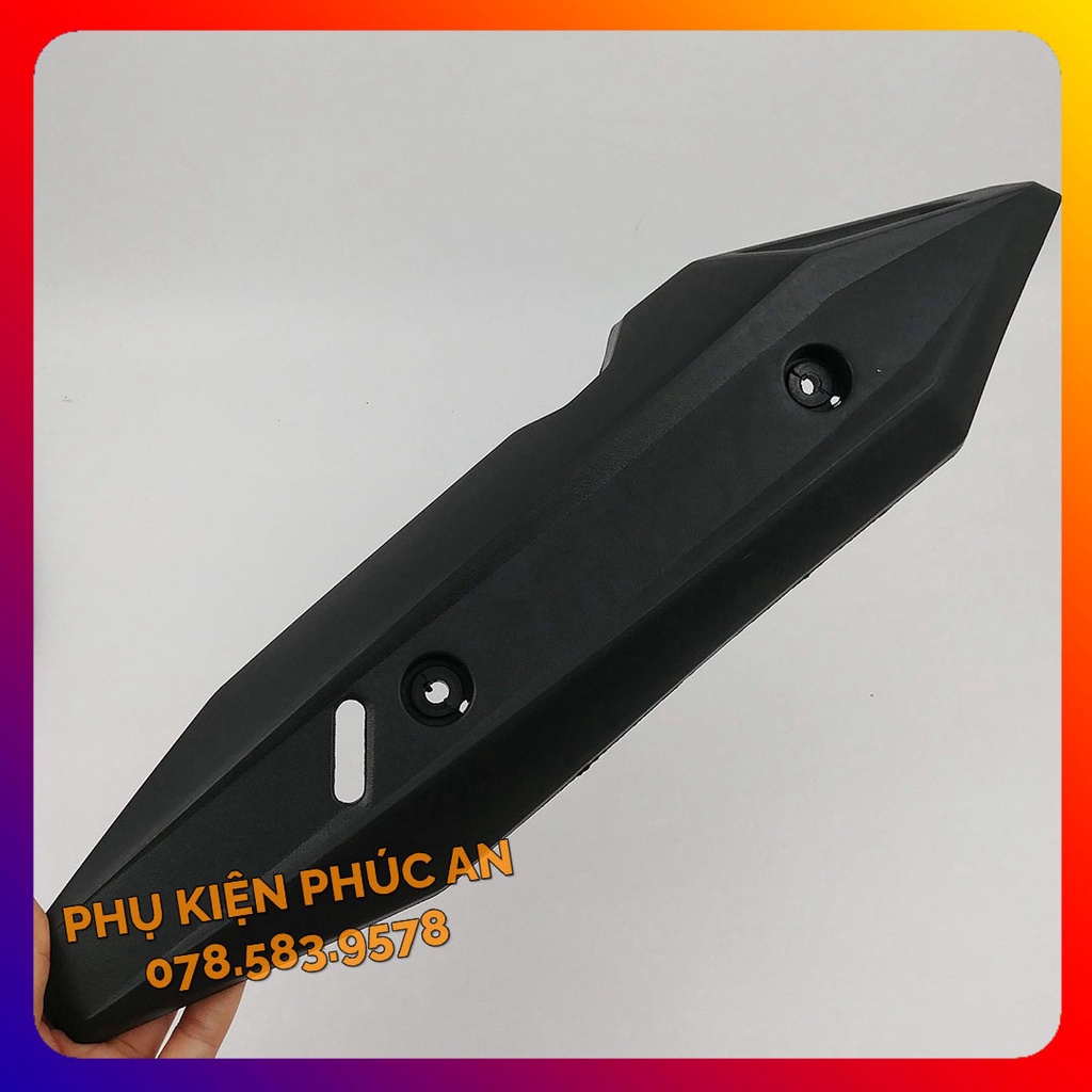 Ốp che ống pô xe Vario 125 150 - pát bô cách nhiệt ống xả năm 2018 2019 2020 2021 2022 2023 đen nhám carbon