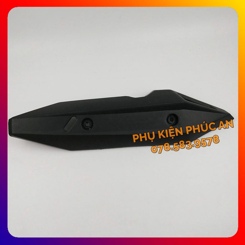Ốp che ống pô xe Vario 125 150 - pát bô cách nhiệt ống xả năm 2018 2019 2020 2021 2022 2023 đen nhám carbon
