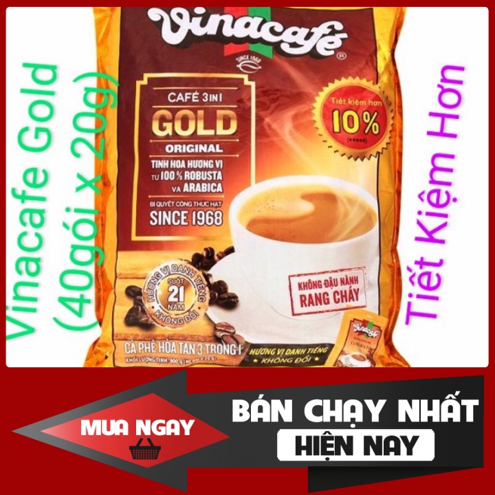 Nguyên chất Vinacafe 40 gói Tiết Kiệm Hơn Ngon Hơn  DATE MỚI
