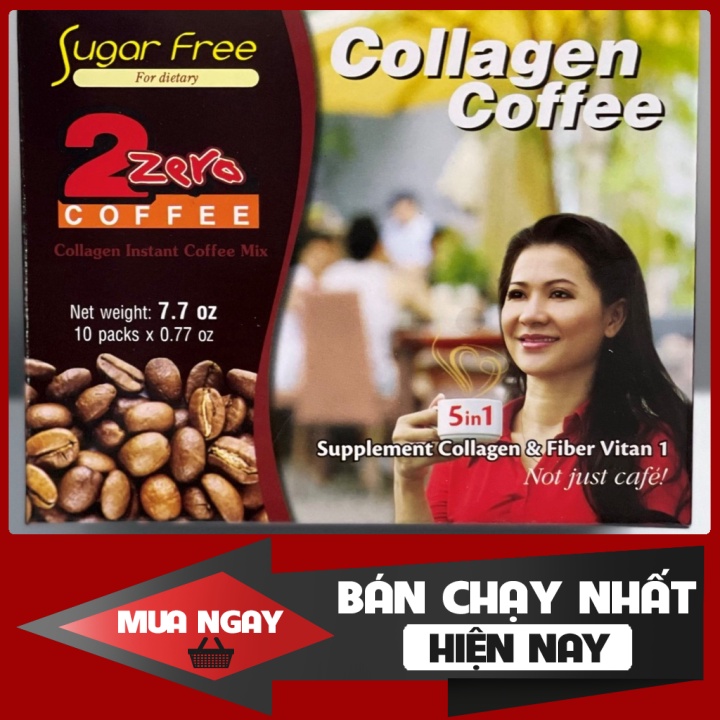 (Đặc sản) Nguyên chất Cà phê sữa hòa tan Collagen 5in 1 dành cho người kiêng đường