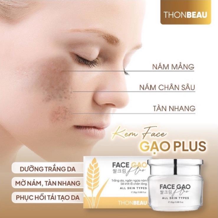 Trọn bộ kem Face Gạo [Mẫu lớn]Kem Face Gạo 25gr+Tinh chất 20ml+Sữa Rửa Mặt 40ml+Kem Chống Nắng  dưỡng da hoàn hảo