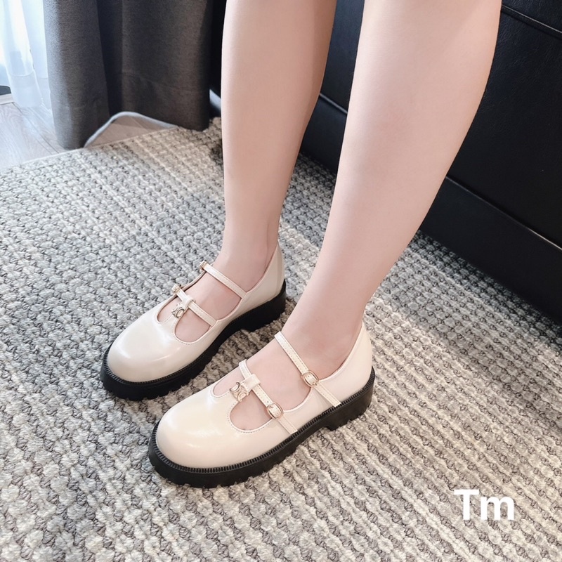 Giày bệt khoá da bóng nhẹ