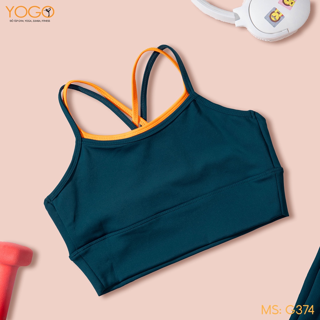 Set đồ thể thao nữ tập gym yoga có mút ngực co giãn 4 chiều G374 YOGO